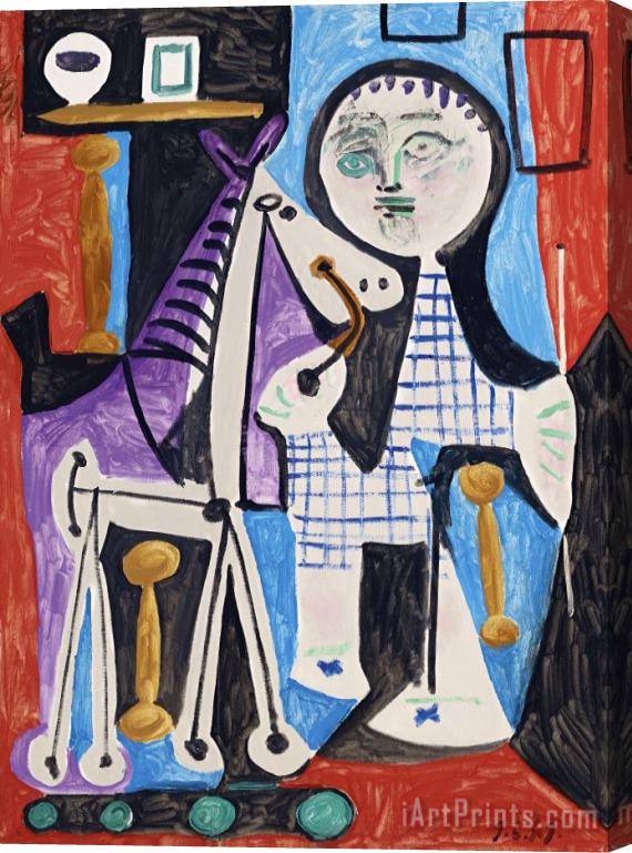 Pablo Picasso Claude a Deux Ans Stretched Canvas Painting / Canvas Art