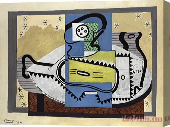 Pablo Picasso Compotier Et Guitare, 1924 Stretched Canvas Painting / Canvas Art
