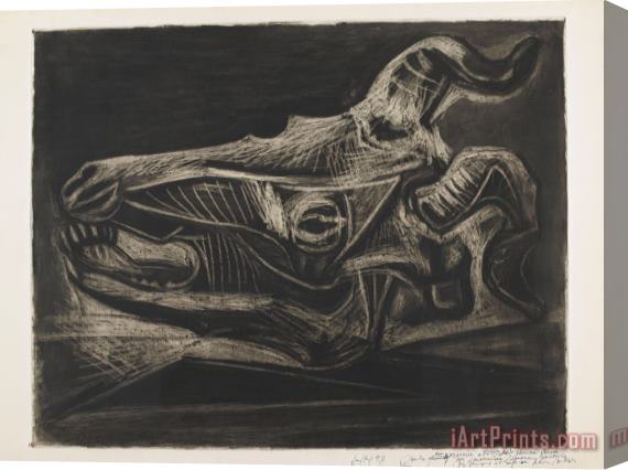Pablo Picasso Crane De Chevre Sur Une Table, 1er Etat (skull of a Goat on a Table) Stretched Canvas Painting / Canvas Art
