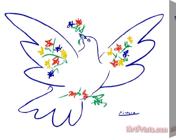 Pablo Picasso Dove of Peace Stretched Canvas Painting / Canvas Art