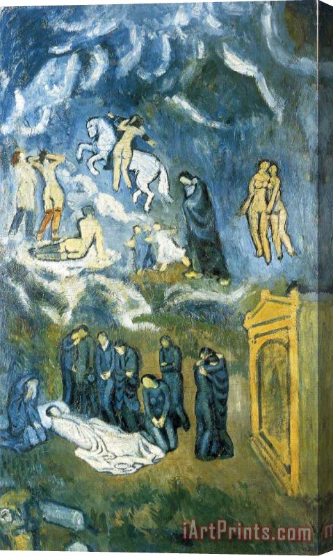 Pablo Picasso Evocation The Burial of Casagemas 1901 Stretched Canvas Print / Canvas Art