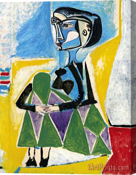 Pablo Picasso Femme Accroupie (jacqueline) Stretched Canvas Print / Canvas Art