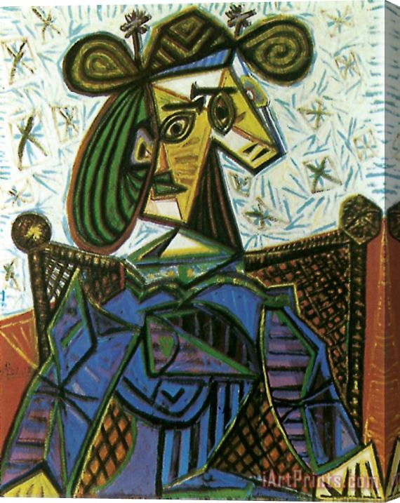 Pablo Picasso Femme Assise Dans Un 1941 Stretched Canvas Painting / Canvas Art
