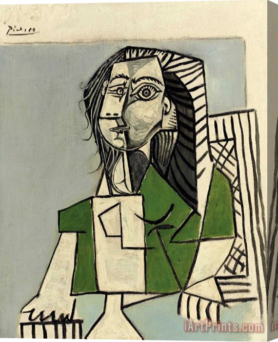 Pablo Picasso Femme Assise Stretched Canvas Painting / Canvas Art