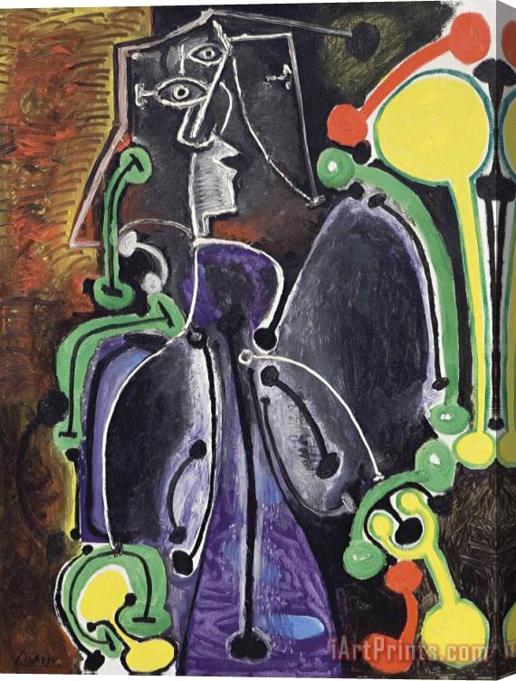 Pablo Picasso Femme Assise Stretched Canvas Print / Canvas Art