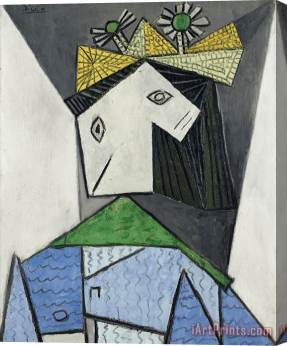 Pablo Picasso Femme Au Chapeau Stretched Canvas Painting / Canvas Art