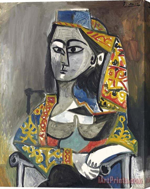 Pablo Picasso Femme Au Costume Turc Dans Un Fauteuil, 1955 Stretched Canvas Painting / Canvas Art