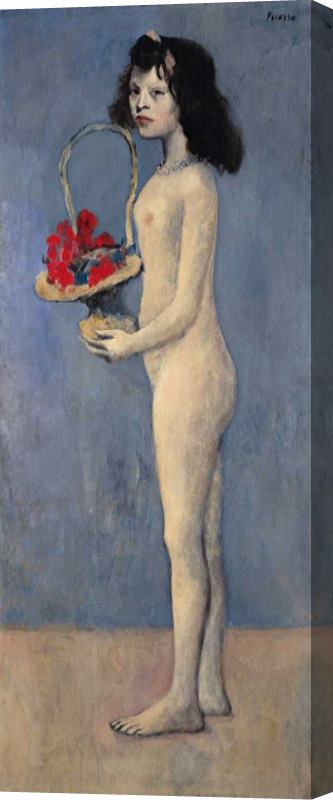 Pablo Picasso Fillette a La Corbeille Fleurie, 1905 Stretched Canvas Painting / Canvas Art