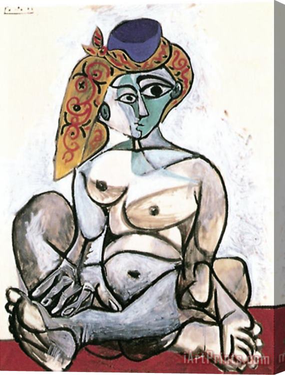 Pablo Picasso Frau Mit Turban 1955 Stretched Canvas Print / Canvas Art
