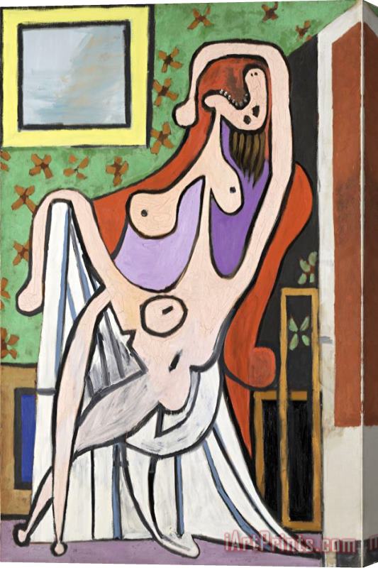 Pablo Picasso Grand Nu Au Fauteuil Rouge Stretched Canvas Print / Canvas Art