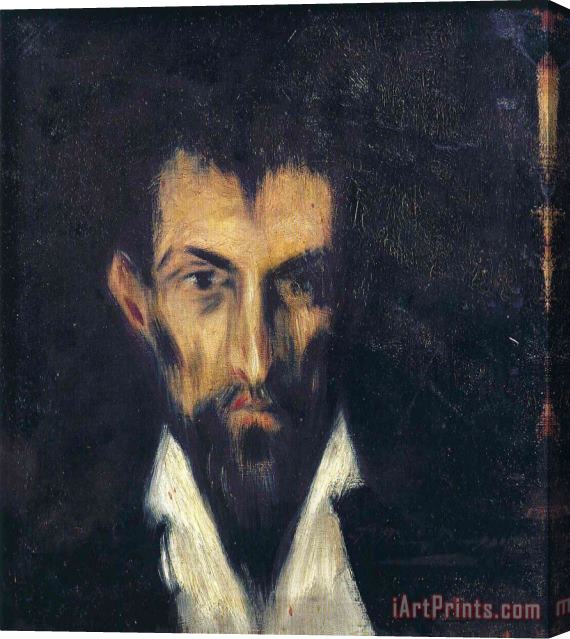 Pablo Picasso Head of a Man in El Greco Style 1899 Stretched Canvas Painting / Canvas Art