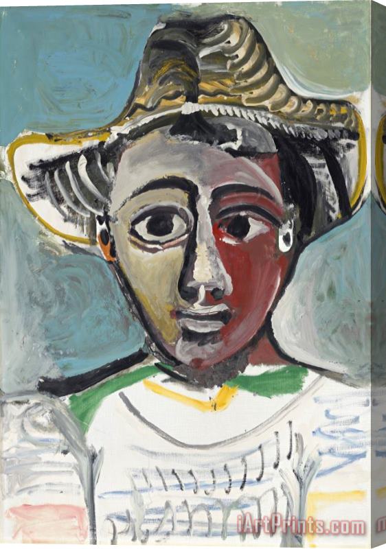 Pablo Picasso Homme Au Chapeau Stretched Canvas Print / Canvas Art