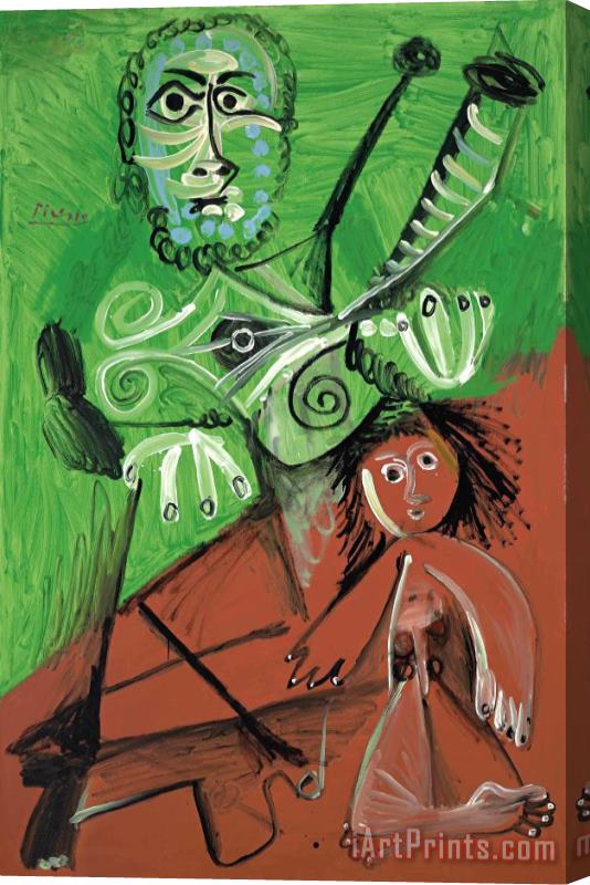 Pablo Picasso Homme Et Enfant, 1969 Stretched Canvas Print / Canvas Art