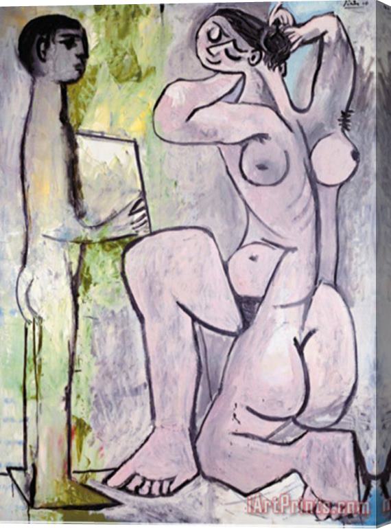 Pablo Picasso La Coiffure C 1954 Stretched Canvas Print / Canvas Art
