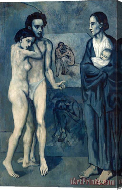 Pablo Picasso La Vie C 1903 Stretched Canvas Painting / Canvas Art