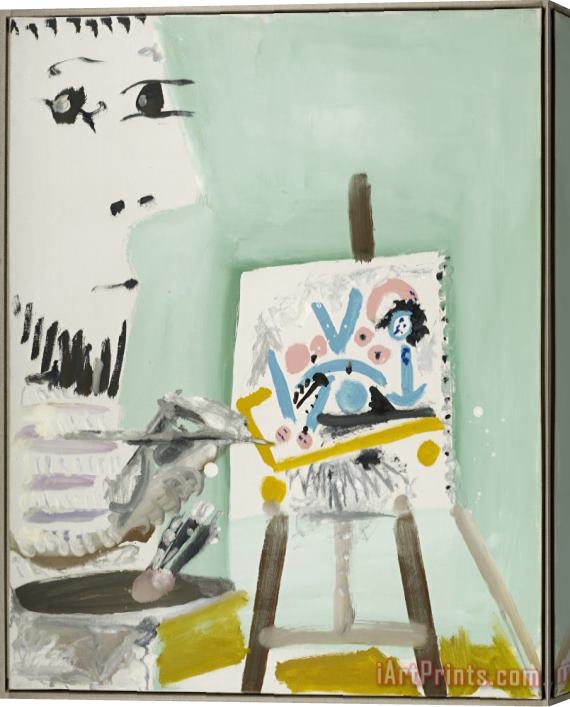 Pablo Picasso Le Peintre Et Son Chevalet Stretched Canvas Painting / Canvas Art
