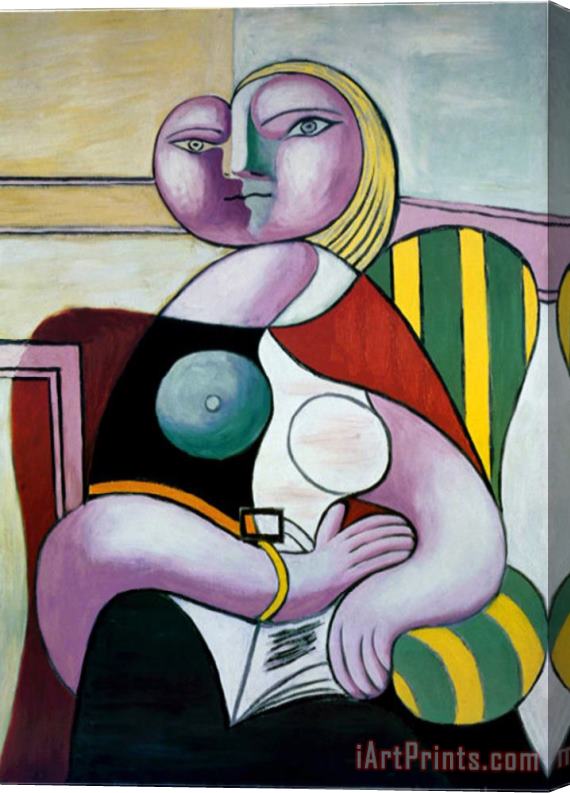 Pablo Picasso Lecture Woman Reading Stretched Canvas Print / Canvas Art