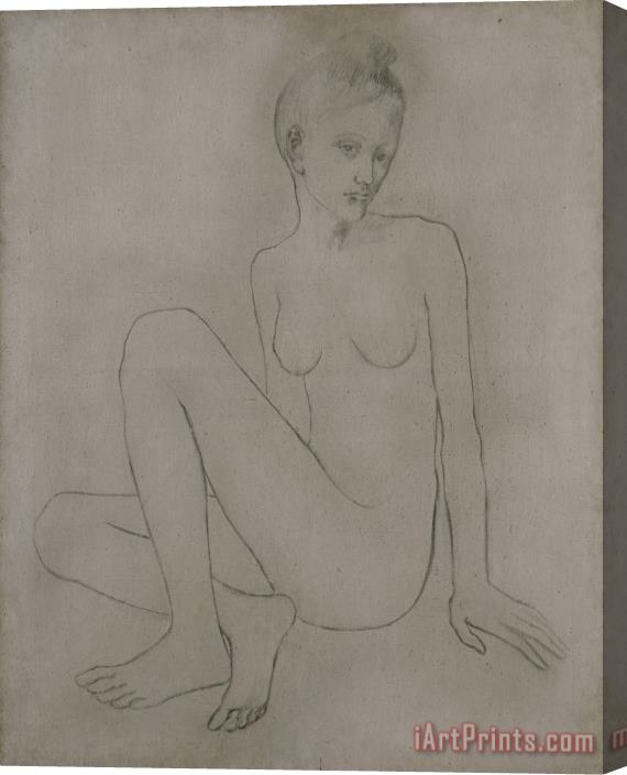 Pablo Picasso Madeleine Nue (nude with Crossed Legs) Stretched Canvas Painting / Canvas Art
