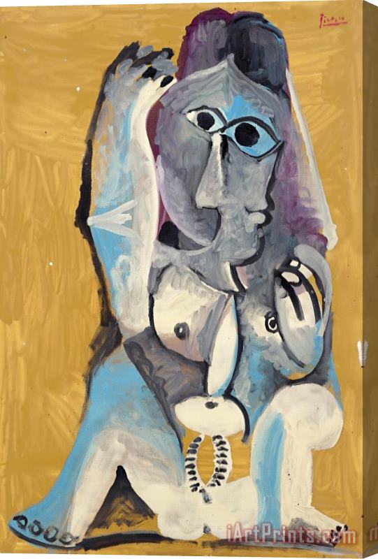 Pablo Picasso Nu Assis Stretched Canvas Print / Canvas Art