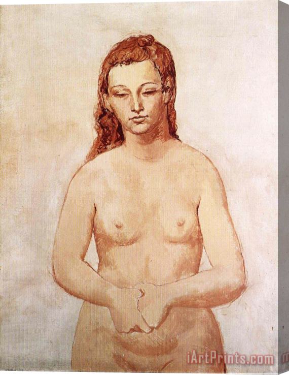Pablo Picasso Nude with Her Hands Pressed to Each Other 1906 Stretched Canvas Painting / Canvas Art