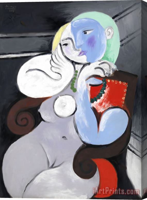 Pablo Picasso Nude Woman in a Red Armchairsized Stretched Canvas Print / Canvas Art