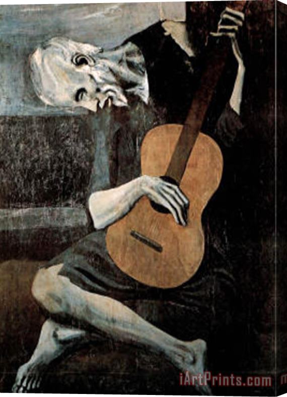 Pablo Picasso Old Guitarist Stretched Canvas Print / Canvas Art