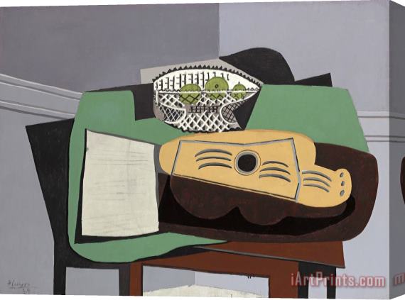 Pablo Picasso Partition, Guitare, Compotier, 1924 Stretched Canvas Print / Canvas Art