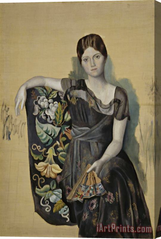 Pablo Picasso Portrait D'olga Dans Un Fauteuil (portrait of Olga in an Armchair) Stretched Canvas Print / Canvas Art