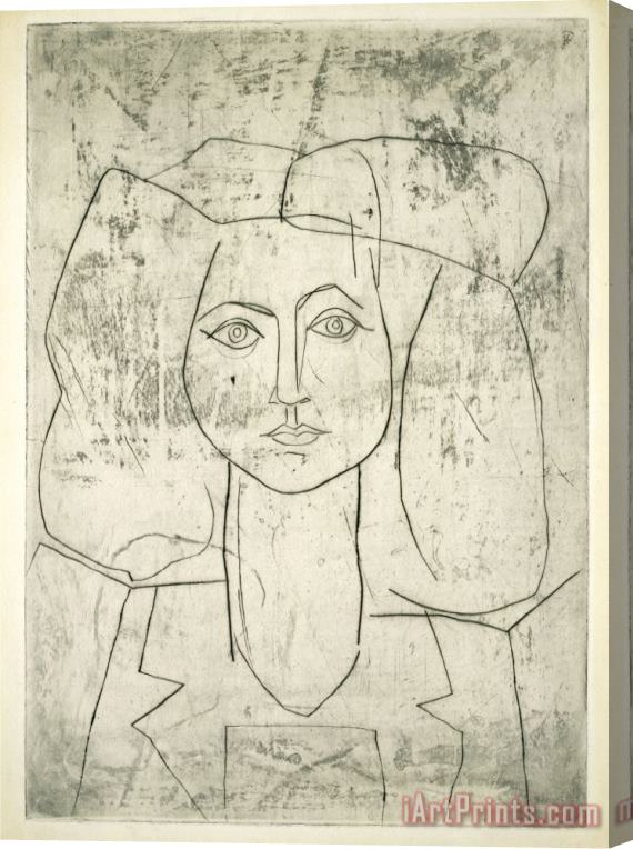 Pablo Picasso Portrait of Francoise, Dressed in a Suit Stretched Canvas Painting / Canvas Art