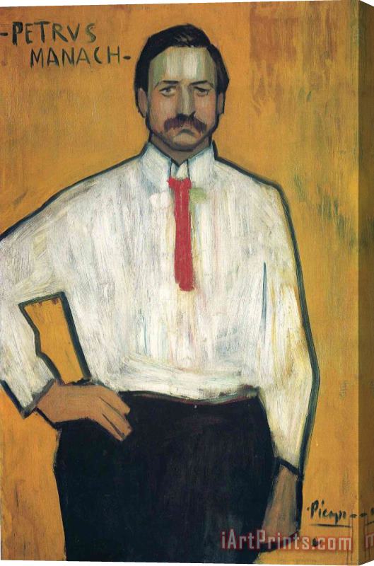 Pablo Picasso Portrait of Petrus Manach 1901 Stretched Canvas Print / Canvas Art