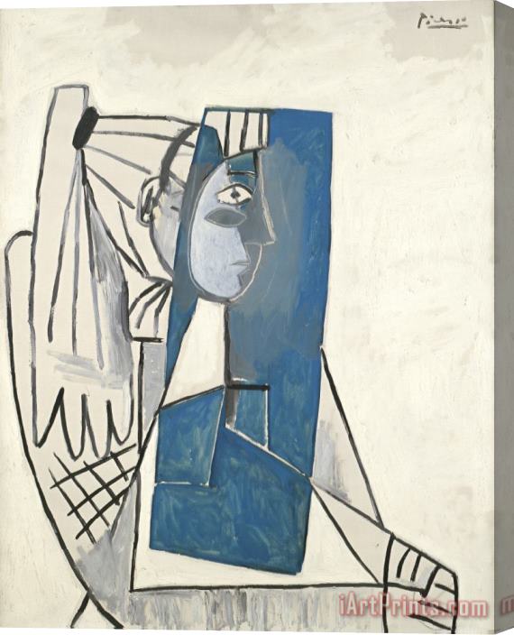 Pablo Picasso Portrait of Sylvette David Stretched Canvas Print / Canvas Art