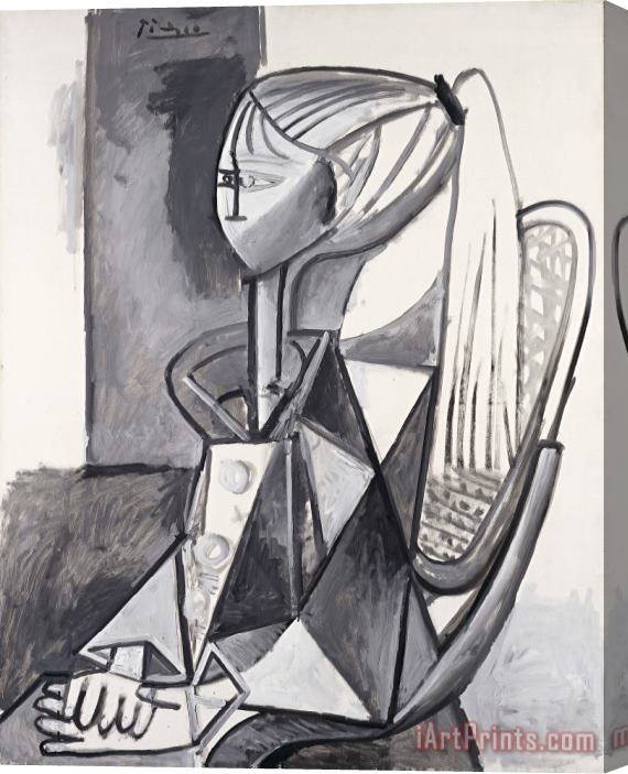 Pablo Picasso Portrait of Sylvette Stretched Canvas Print / Canvas Art
