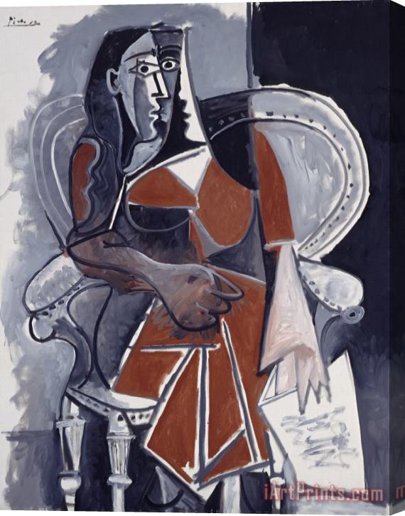 Pablo Picasso Seated Woman Stretched Canvas Print / Canvas Art