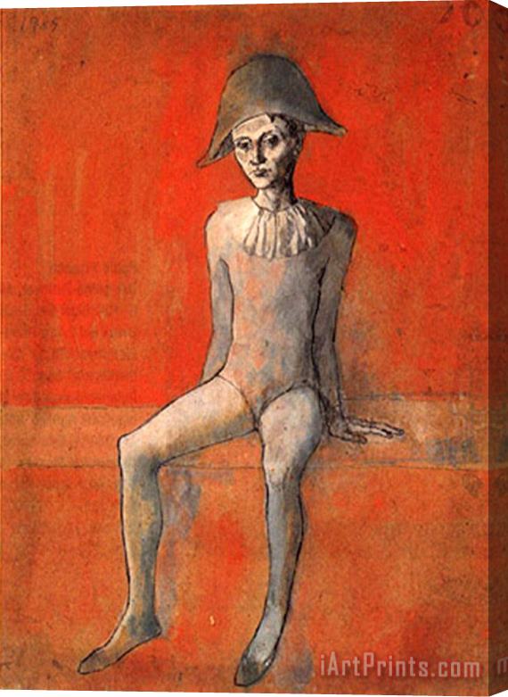 Pablo Picasso Sitzender Harlekin C 1905 Stretched Canvas Print / Canvas Art