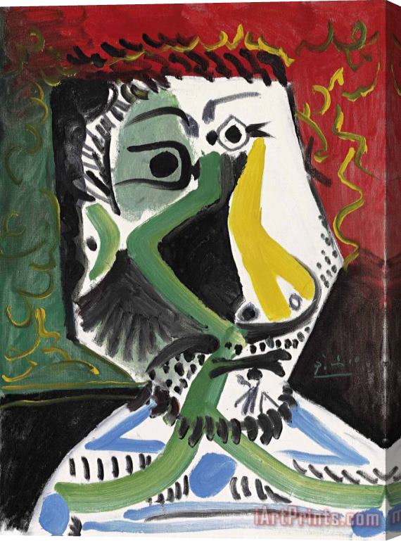 Pablo Picasso Tete D'homme, 1964 Stretched Canvas Print / Canvas Art