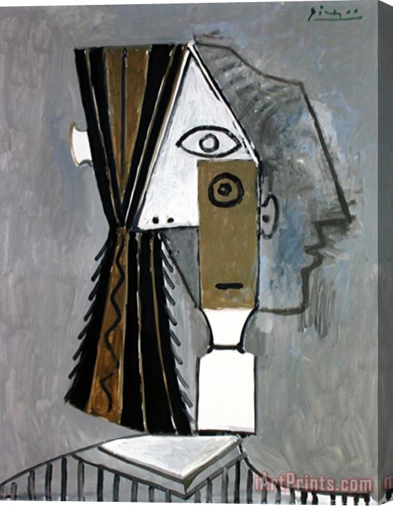 Pablo Picasso Tete De Femme Stretched Canvas Print / Canvas Art