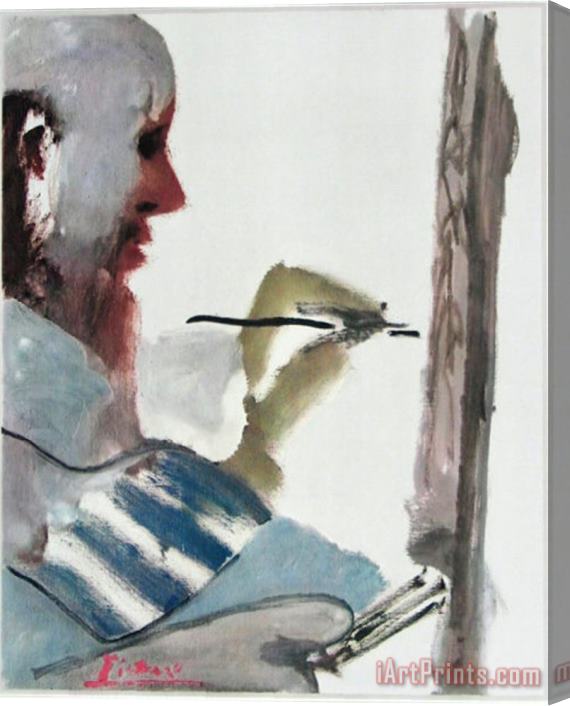 Pablo Picasso The Painter at Work Stretched Canvas Painting / Canvas Art