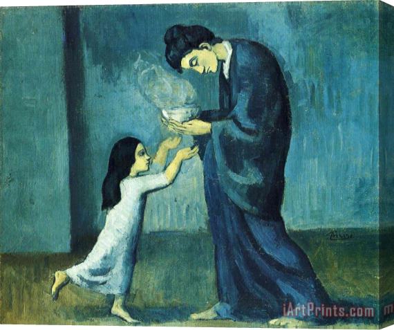 Pablo Picasso The Soup 1903 Stretched Canvas Painting / Canvas Art