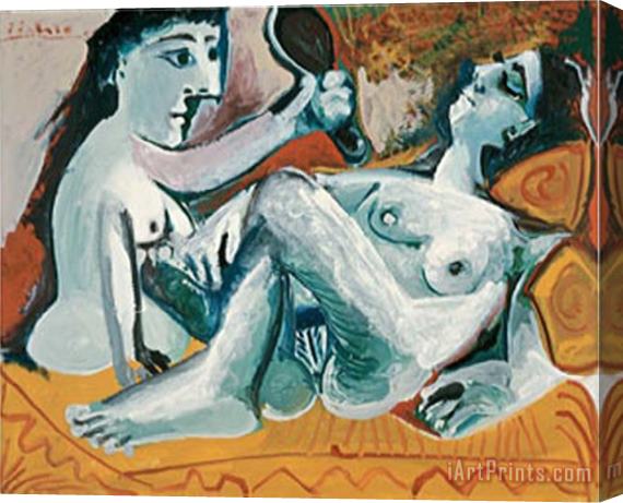 Pablo Picasso The Two Friends 1965 Stretched Canvas Print / Canvas Art