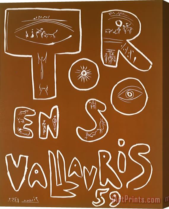 Pablo Picasso Toros En Vallauris 59, 1959 Stretched Canvas Print / Canvas Art