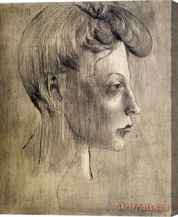 Pablo Picasso Woman's Profile 1905 Stretched Canvas Painting / Canvas Art