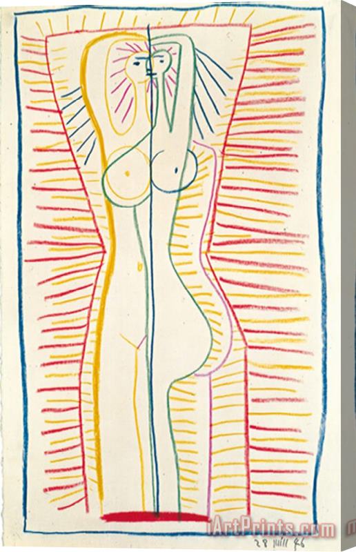 Pablo Picasso Woman Standing C 1946 Stretched Canvas Painting / Canvas Art