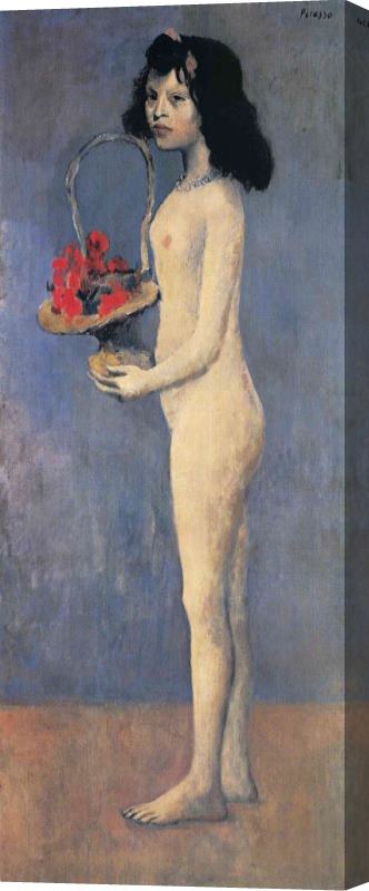 Pablo Picasso Young Naked Girl with Flower Basket 1905 Stretched Canvas Print / Canvas Art