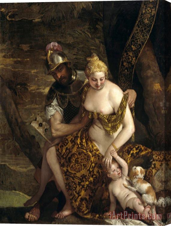 Paolo Caliari Veronese Mars, Venus And Cupid Stretched Canvas Painting / Canvas Art