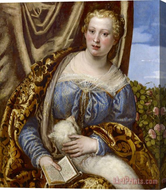 Paolo Caliari Veronese Portrait of a Lady As Saint Agnes Stretched Canvas Print / Canvas Art