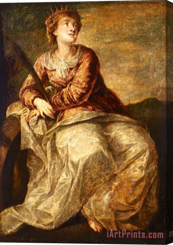 Paolo Caliari Veronese St Catherine Stretched Canvas Print / Canvas Art