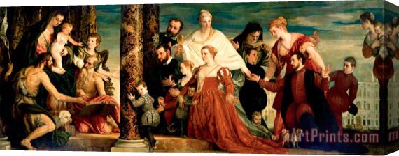 Paolo Caliari Veronese The Madonna of The Cuccina Family Stretched Canvas Print / Canvas Art