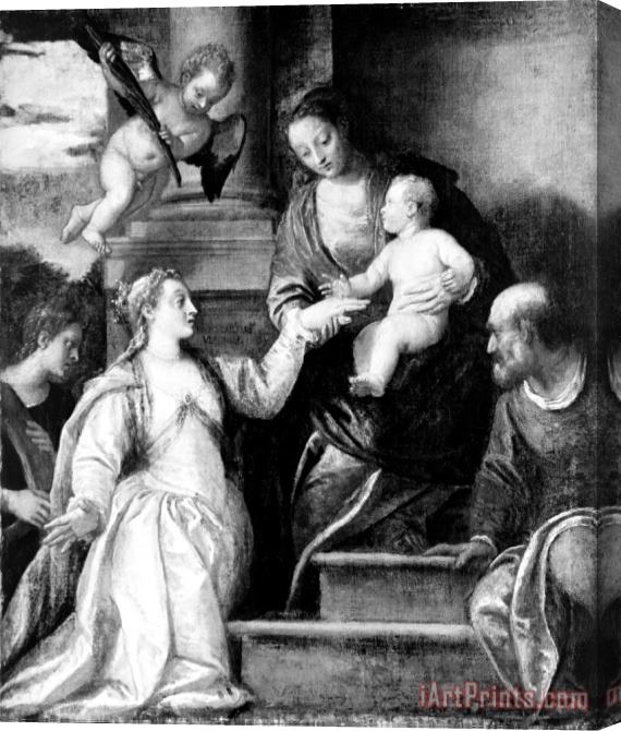 Paolo Caliari Veronese The Mystic Marriage of St Catherine Stretched Canvas Painting / Canvas Art