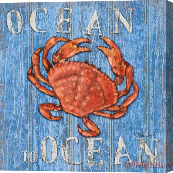 Paul Brent Coastal Usa Red Crab Stretched Canvas Painting / Canvas Art