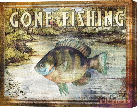 Paul Brent Gone Fishing Stretched Canvas Print / Canvas Art